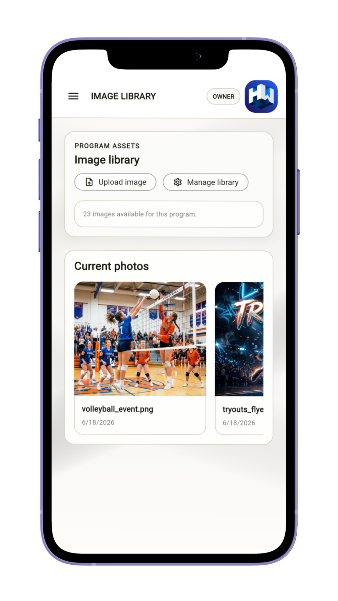Admin staff management screen for multi-team coordination.